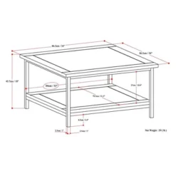 Rhonda Square Coffee Table - WyndenHall -Baxton Studio Shop GUEST ec0d052b 6b12 4ae0 b97e 2f24e953a946