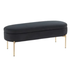 48" Chloe Contemporary Upholstered Storage Bench - LumiSource -Baxton Studio Shop GUEST ec15fc51 1ba1 4a1e bac1 0b10e31298f4