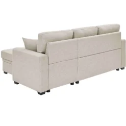 Racxily 84in Sectional Sofa, Pull Out Sleeper Couch Bed, L-Shaped Corner Reversible Sofas With Storage Chaise Apartment Living Room 14 Racxily 84in Sectional Sofa, Pull Out Sleeper Couch Bed, L-Shaped Corner Reversible Sofas With Storage Chaise Apartment Living Room -Baxton Studio Shop GUEST ec2f40f1 9f12 4a30 83d0 7bf1484d875a