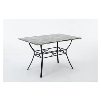 Bastian Dining Table Gray & Marble - Boraam 1 Bastian Dining Table Gray & Marble - Boraam