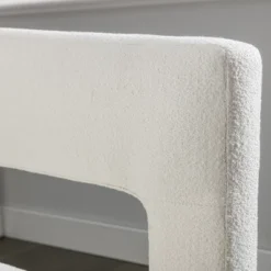 Elisa 24.8" Wide Contemporary Designed Linen Upholstered Arched Silhouette Armrest Accent Barrel Chair-Maison Boucle -Baxton Studio Shop GUEST ece7a98d f502 4961 8374 e6cccfe05f8a