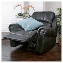 Charlie Faux Leather Glider Recliner Club Chair - Christopher Knight Home -Baxton Studio Shop GUEST ecfa20c0 8138 4a3b 8388 3e82a7b2d964