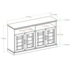 Transitional 4 Door Windowpane TV Stand For TVs Up To 65" - Saracina Home -Baxton Studio Shop GUEST ed2005eb 89f7 433b a81a f537715559df