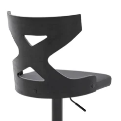 Etienne Adjustable Barstool With Faux Leather With Metal Finish Black/Gray - Armen Living 8 Etienne Adjustable Barstool With Faux Leather With Metal Finish Black/Gray - Armen Living -Baxton Studio Shop GUEST ed5c1864 afbb 41d3 954a 66ac6b4207d4