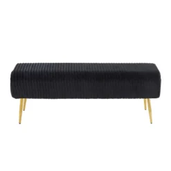 51" Marla Glam Pleated Bench - LumiSource -Baxton Studio Shop GUEST ed5fe381 7337 405a be1f 87f3a897aef8