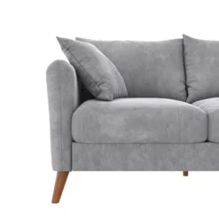 Magnolia 2 Seater Loveseat Sofa With Pillows Pocket Coil Seating Light Gray Velvet - Novogratz -Baxton Studio Shop GUEST ed85fe54 fdf3 48bf a0a0 81c86b7cdf85