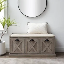 Farmhouse 40" 3 Drawer Storage Bench With Cushion - Saracina Home 12 Farmhouse 40" 3 Drawer Storage Bench With Cushion - Saracina Home -Baxton Studio Shop GUEST ed8704e6 f024 4e62 a784 df82d9c1ca48