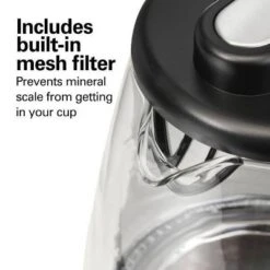 Hamilton Beach 1.7L Illuminated Glass Kettle - 40869: Electric Water Boiler, Overheat Protection, Cordless, LED Indicator -Baxton Studio Shop GUEST ed89bc66 04db 495a b885 cb2d4d9d6a7b