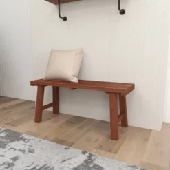 Mahogany Wood Bench Brown - Olivia & May -Baxton Studio Shop GUEST edb318bf b642 466e 883a b08f3283bcd4