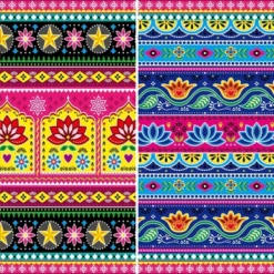 6" Double Sided Neon Lotus Canvas Room Divider - Oriental Furniture -Baxton Studio Shop GUEST edc0612f 79ab 40a7 a85f a5361ddbdd62