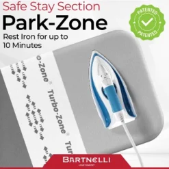 Bartnelli Patented 54"x15" Ironing Board Cover, Scorch-Resistant, Park & Turbo Zone, Gray -Baxton Studio Shop GUEST edc7b859 8439 460c b9d9 3459d8d2f7d6