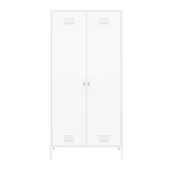 RealRooms Shadwick Tall 2 Door Closed Metal Storage Locker Cabinet -Baxton Studio Shop GUEST edce9a84 749f 4cd6 a188 1fe93ebe9f8c