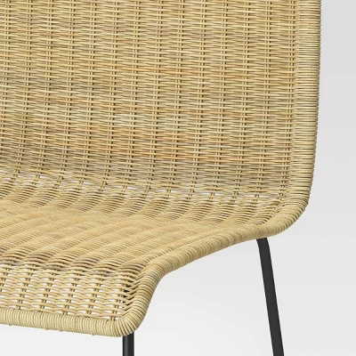 Chapin Modern Woven Dining Chair With Metal Legs Threshold - Threshold™ 4 Chapin Modern Woven Dining Chair With Metal Legs Threshold - Threshold™ - Image 4