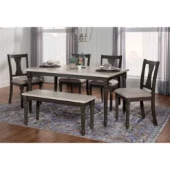 6pc Reagan Dining Set - Powell Company -Baxton Studio Shop GUEST edec7a84 7b27 45c4 89b1 43d42daaaa7f