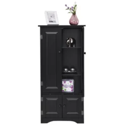 Costway Accent Storage Cabinet Adjustable Shelves Antique 2 Door Floor Cabinet Black 17 Costway Accent Storage Cabinet Adjustable Shelves Antique 2 Door Floor Cabinet Black -Baxton Studio Shop GUEST ee65e70b d9ee 44e2 96ec 1a92d0c4a2dd