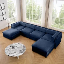 Modular Sectional Sofa With Storage, Extra Large U Shaped Sectional Couch For Living Room, Convertible Modular Sofa Couch With Storage Ottoman