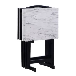 Faux Marble Tray Table Set - Linon -Baxton Studio Shop GUEST eed6cb9b d5d5 494a b3a7 c4ce298c34c7