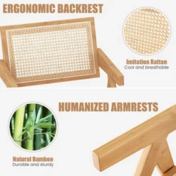 Costway Set Of 2 Rattan Accent Chairs Mid Century Dining Armchair Bamboo Frame Kitchen 13 Costway Set Of 2 Rattan Accent Chairs Mid Century Dining Armchair Bamboo Frame Kitchen -Baxton Studio Shop GUEST eed73fce 3cc5 4c10 8b72 4f36e249809d