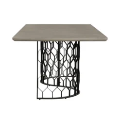 Rectangular Solange Concrete/Metal Dining Table Gray - Armen Living -Baxton Studio Shop GUEST eee02338 7b21 4799 bf80 d5217790a55b