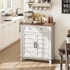 Set Of 2 Rustic Storage Cabinet Adjustable 3-Tier, Farmhouse Entryway Organizer With Slatted Doors, Kitchen Storage Cabinet With Large Drawer 18 Set Of 2 Rustic Storage Cabinet Adjustable 3-Tier, Farmhouse Entryway Organizer With Slatted Doors, Kitchen Storage Cabinet With Large Drawer -Baxton Studio Shop GUEST ef6c04b0 c1d6 4c7a 89e1 d2348e961854