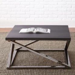 Aegean Cocktail Table Silver Shield And Nickel - Steve Silver