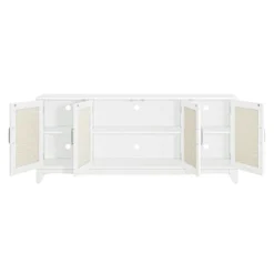 70" Farmhouse Style Natural Wood Desktop TV Stand For TVs Up To 75" White Oak - Home Essentials 11 70" Farmhouse Style Natural Wood Desktop TV Stand For TVs Up To 75" White Oak - Home Essentials -Baxton Studio Shop GUEST effab304 0d27 4721 b3ce 339202635929