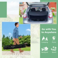 Costway 4-6 Person Portable Aluminum Camping Table Lightweight Roll Up Table Grey/Brown -Baxton Studio Shop GUEST f0115151 4556 47fe b9f0 bff77e3c093a