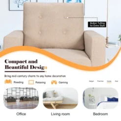 Costway Set Of 2 Accent Armchairs Upholstered Single Sofa Chairs W/ 2-Side Pockets -Baxton Studio Shop GUEST f0175bf2 fd24 4622 8514 af13878f934e