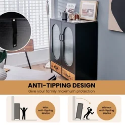 Costway Kitchen Storage Cabinet Freestanding Buffet Sideboard W/ 2 Glass Doors & Drawers 15 Costway Kitchen Storage Cabinet Freestanding Buffet Sideboard W/ 2 Glass Doors & Drawers -Baxton Studio Shop GUEST f0a0d8eb 7d96 40e3 aba9 3a8a777ae3ab