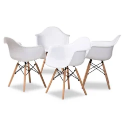 4pc Galen Plastic And Wood Dining Chair Set - Baxton Studio 19 4pc Galen Plastic And Wood Dining Chair Set - Baxton Studio -Baxton Studio Shop GUEST f0a1a705 0449 458d b6a8 49cd6921a228
