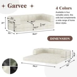 Convertible Corduroy Sleeper Sofa Bed,Folding Mattress Couch With Fixed-Shape Frame, 3 Seater Fold Out King Size Futon