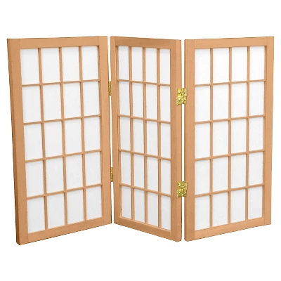 2 Ft. Tall 3 Panels Desktop Window Pane Shoji Screen - Oriental Furniture 4 2 Ft. Tall 3 Panels Desktop Window Pane Shoji Screen - Oriental Furniture - Image 4