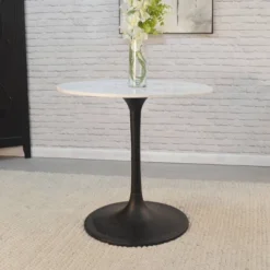 30" Zaha Round Marble Top Dining Table - Carolina Chair & Table