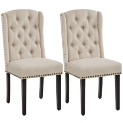 Yaheetech Button Tufted Dining Chairs Set Of 2 -Baxton Studio Shop GUEST f23ce3f5 e53d 4143 949e 1ef90bee8fd0