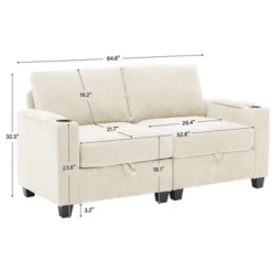 Hyleory Upholstered Chenille Storage Reception Loveseat For Living Room Bedroom -Baxton Studio Shop GUEST f28058a3 0ee5 4932 acbd 7414b33a2223
