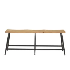 Industrial Metal And Wood Bench Brown - Olivia & May -Baxton Studio Shop GUEST f2851f98 b113 4e02 b93b b3a8aeba7c96