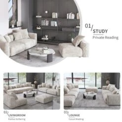 WJShome Modular Sectional Sofa Cloud Couch,Corduroy 141.73inch L Shaped Sofa With Chaise,Convertible Sleeper Sofa Couches 18 WJShome Modular Sectional Sofa Cloud Couch,Corduroy 141.73inch L Shaped Sofa With Chaise,Convertible Sleeper Sofa Couches -Baxton Studio Shop GUEST f3789a02 e870 4b62 98fa d0e159a8f29d