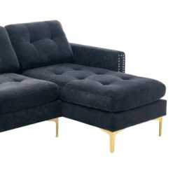 111" U-Shape Convertible Sectional Sofa Couch With Movable Ottoman-ModernLuxe 28 111" U-Shape Convertible Sectional Sofa Couch With Movable Ottoman-ModernLuxe -Baxton Studio Shop GUEST f37d250c f2d8 4d59 8c0b b06157d65d1e