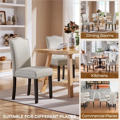 Yaheetech Set Of 4 Modern Upholstered Dining Chairs For Living Room, Dining Room, Home, Kitchen 6 Yaheetech Set Of 4 Modern Upholstered Dining Chairs For Living Room, Dining Room, Home, Kitchen - Image 6