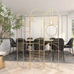 Modern Metal Room Divider Screen Gold - Olivia & May 22 Modern Metal Room Divider Screen Gold - Olivia & May -Baxton Studio Shop GUEST f3c8cf13 b00b 49c8 b9e2 4be0f1f2e032