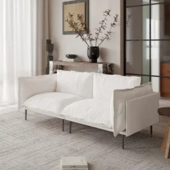 WJShome Velvet Modular Sectional Couch, 74" Modern 2-Seater Sofa With Removable Cushions For Livingroom