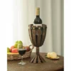 Vintiquewise Wooden Wine Goblet Shaped Vintage Decorative Single Bottle Wine Holder