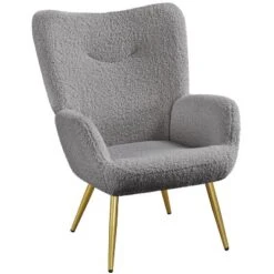 Yaheetech Modern Boucle Fabric Accent Chair For Living Room Bedroom -Baxton Studio Shop GUEST f47eb0be bf3d 416f a3eb f7b4f60ec2ab