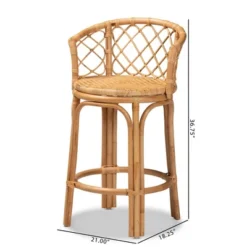 Orchard Rattan Counter Height Barstool Natural/Brown - Bali & Pari 13 Orchard Rattan Counter Height Barstool Natural/Brown - Bali & Pari -Baxton Studio Shop GUEST f48790c6 e0b9 4a9d aa67 2f369b7b744c