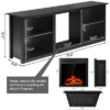 Costway 70'' 2-Tier TV Fireplace Stand W/22.5'' Electric Fireplace Up To 75''