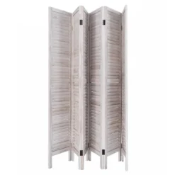Costway 67'' High 6 Panel Room Divider Furniture Classic Venetian Wooden Slat Home