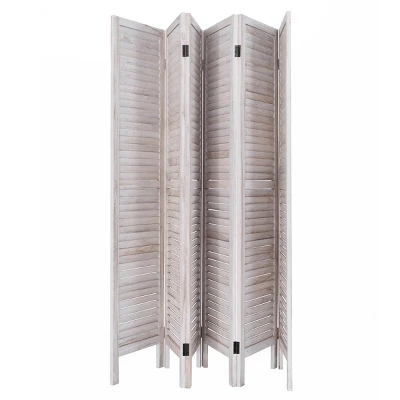 Costway 67'' High 6 Panel Room Divider Furniture Classic Venetian Wooden Slat Home 1 Costway 67'' High 6 Panel Room Divider Furniture Classic Venetian Wooden Slat Home