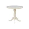 36" Round Extendable Table With 12" Drop Leaf Unfinished - International Concepts