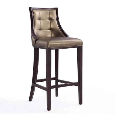 Fifth Avenue Upholstered Beech Wood Faux Leather Barstool - Manhattan Comfort 7 Fifth Avenue Upholstered Beech Wood Faux Leather Barstool - Manhattan Comfort - Image 7