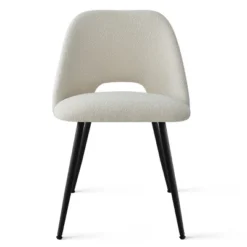 Set Of 4 Edwin Upholstered Faux Shearling Side Chair Black Legs -The Pop Maison -Baxton Studio Shop GUEST f51f8159 d9c0 4de3 8894 a35be5067448